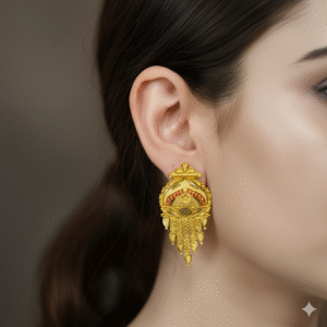 Luxe Spark – Gold Stud Earrings (Party Wear) - DN 2037
