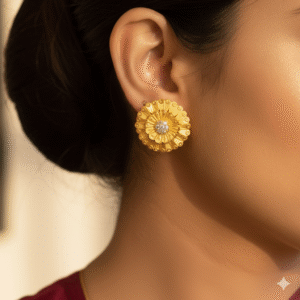 Everyday Charm Gold Stud Earrings - DN 2105