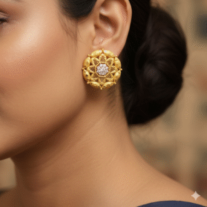 Everyday Charm Gold Stud Earrings - DN 2106