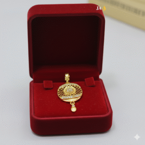 Elegant Gold-Plated Zircon Floral Pendant - DN-1048