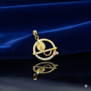 Sparkling Gold Khanda Pendant - DN-46