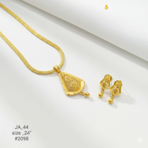 Traditional Design Gold-Plated Necklace and Earring Set DN- 2098