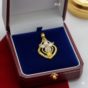 Golden Bloom Heart Pendant - DN-2094