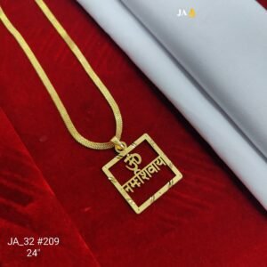 Om Namah Shivaya Divine Gold Square Pendant - DN- 209