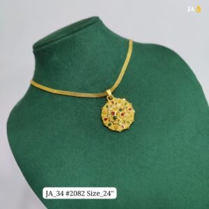 Traditional Floral Kundan Pendant- 2082
