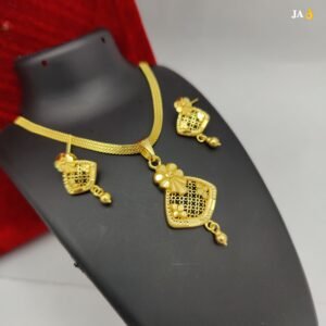 Bridal Style Gold-Tone Filigree Necklace and Earring Set for Weddings & Festivals - DN- 885