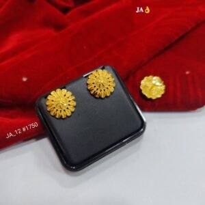 Elegant Floral Gold Stud Earrings DN-1750