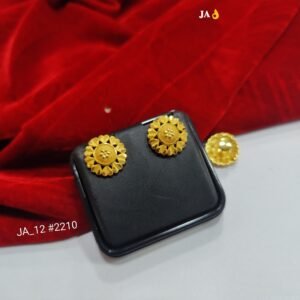 Elegant Floral Gold Stud Earrings Daily Use DN-2210
