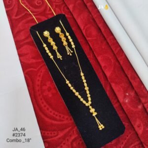Gold-Tone Mangalsutra Combo Set with Designer Earrings – 18 Inch DN- 2374