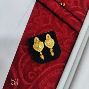 Royal Traditional Gold-Tone Earrings – Festive & Wedding Wear - DN 2378