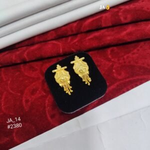 Royal Antique Gold Finish Traditional Drop Earrings | Handcrafted Ethnic Jewelry - DN 2380