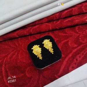 Royal Traditional Gold-Finish Handcrafted Earrings – Timeless Ethnic Elegance - DN 2381