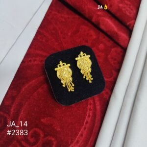 Royal Antique Gold Finish Jhumka Earrings | Elegant Traditional Handcrafted Design - DN 2383