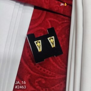 Elegant Gold Plated American Diamond Designer Earrings for Women  DN - 2463