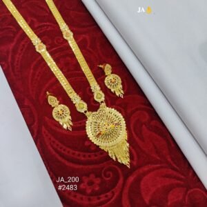 Traditional Gold Plated Designer Necklace Set & Matching Earrings DN-2483