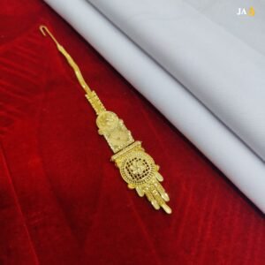 Royal Ethnic Golden Maang Tikka – Heritage Inspired Bridal Hair Jewelry DN - D
