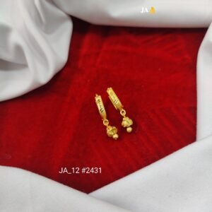 Premium Gold-Plated Matte Finish Designer Bali Jhumki Drop Earrings DN-2431