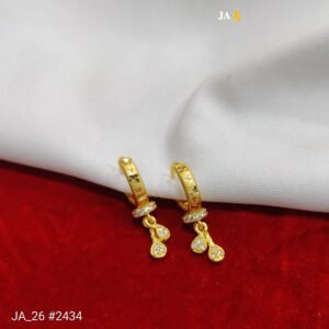 Luxury Gold-Plated Crystal Drop Bali Earrings DN-2434