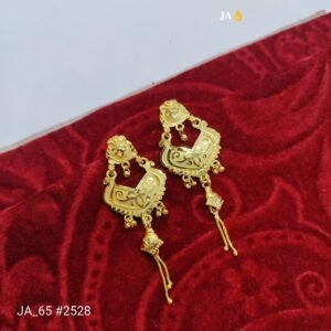 Royal Traditional Gold Dangle Earrings - DN- 2528
