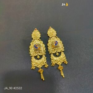 Royal Gold Finish Long Earrings - DN- 2532