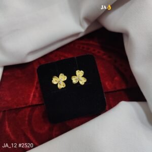 Gold Flower Studs with Sparkling Stone DN - 2520
