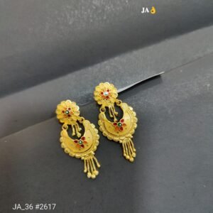 Floral Gold-Plated Chandbali Earrings DN-2617