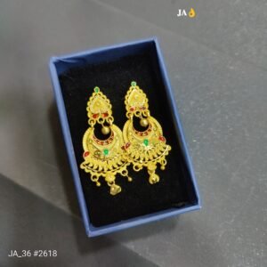 Royal Gold-Plated Chandbali Earrings DN-2618