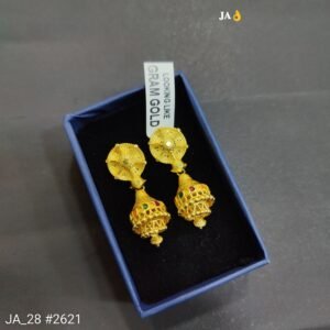 Traditional 1-Gram Gold-Plated Chakra Stud Jhumka Earring DN-2621