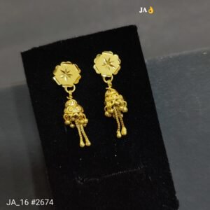 Lightweight Floral Gold Jhumka Earrings DN-2674