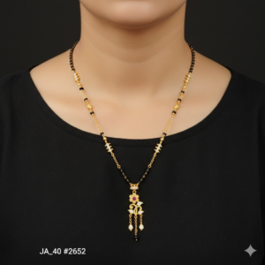 Floral Drop Gold-Finish Mangalsutra DN - 2652