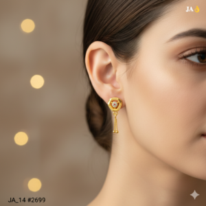 Golden Trinity Drop Earring DN - 2699