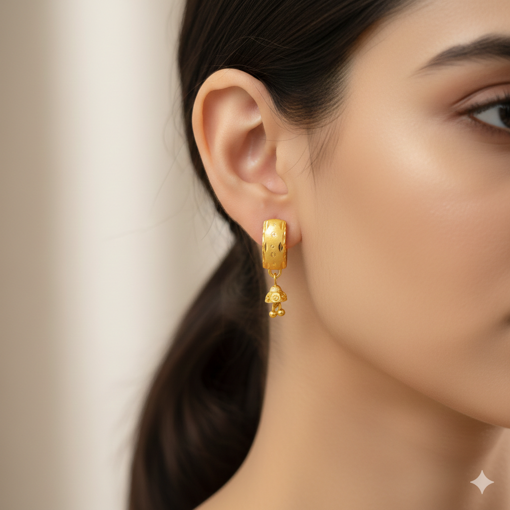Golden Grace Jhumki Hoops ✨ DN-2733