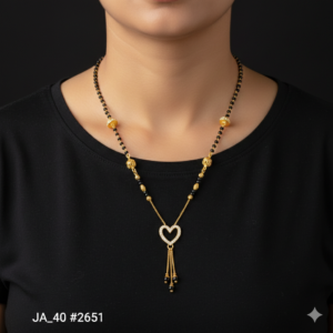 Heart Pendant Tassel Mangalsutra DN - 2651