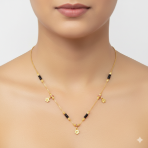 Gold-Finish Star Charm Mangalsutra DN - 2629