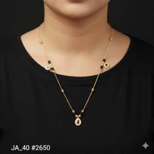 Designer Ruby Pendant Mangalsutra DN - 2650