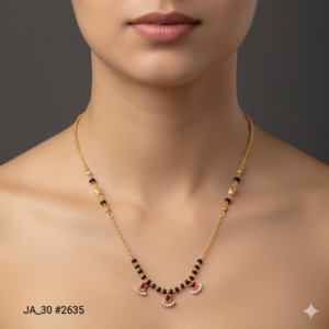 Traditional Gold-Finish Charm Mangalsutra DN - 2635