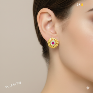 Golden Floral Ruby Spark Tops DN - 2708