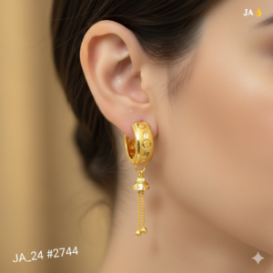 Royal Moon Gold Earring DN-2744