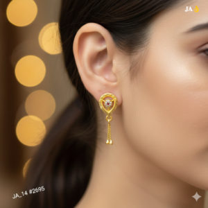 Royal Teardrop Spark Chain Earrings DN - 2695