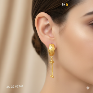 Golden Leaf Cutwork Bali Earrings DN-2741