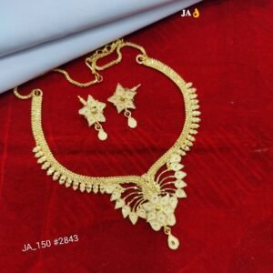 Royal Floral Gold Necklace Set DN-2843