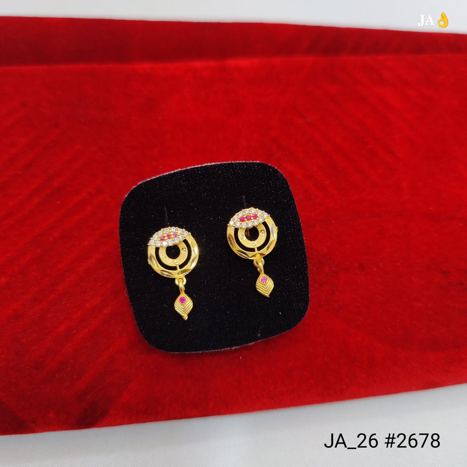 Daily Wear Gold Earrings Tops DN - 2678