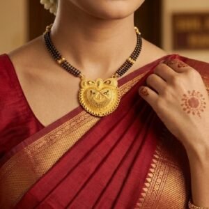 Peacock Design Meenakari Mangalsutra DN-3014