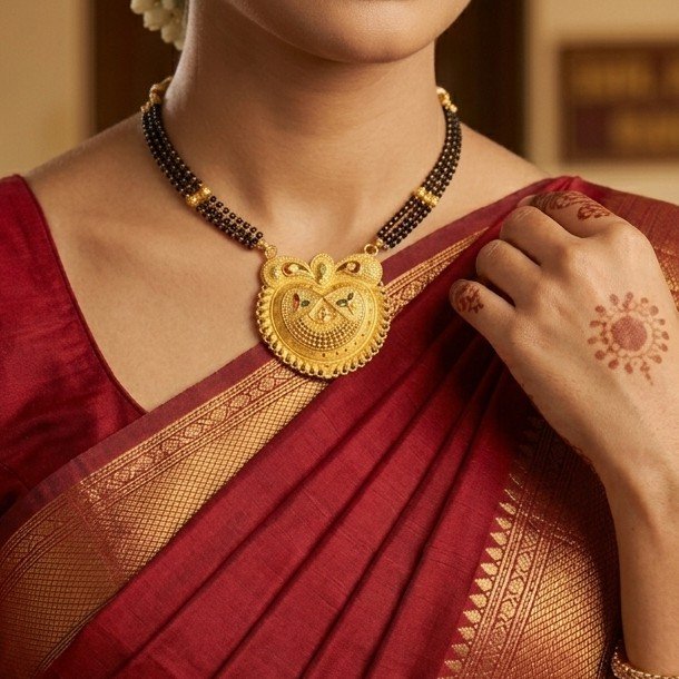 Peacock Design Meenakari Mangalsutra DN-3014