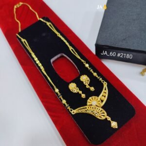 Royal Gold-Plated Crescent Filigree Mangalsutra Set DN- 2180