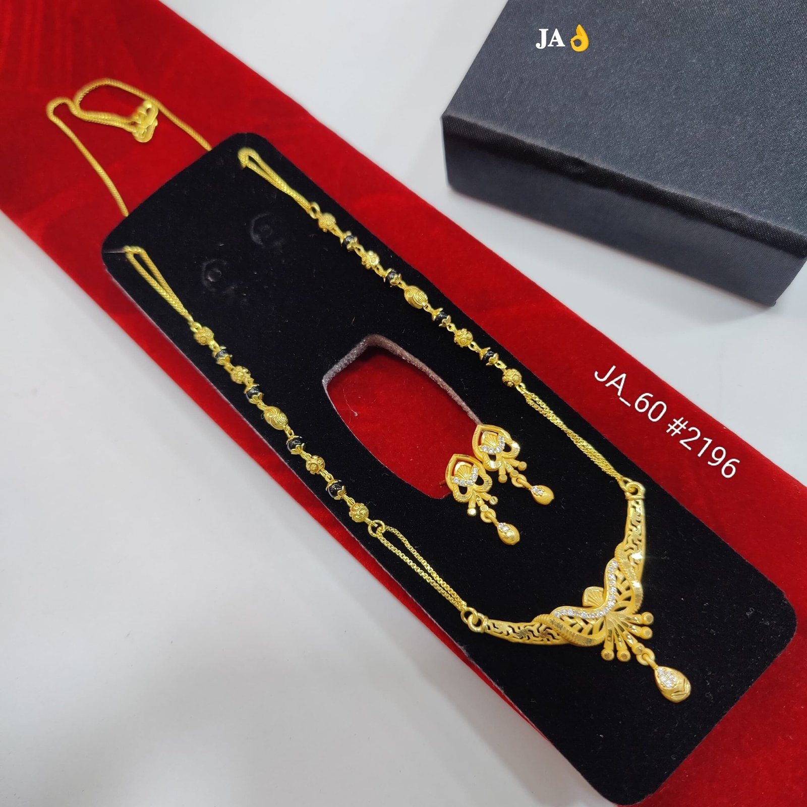 Butterfly Filigree Gold-Plated Mangalsutra Set DN- 2196