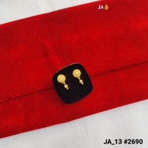 Classic Floral Gold-Finish Earrings  DN - 2690