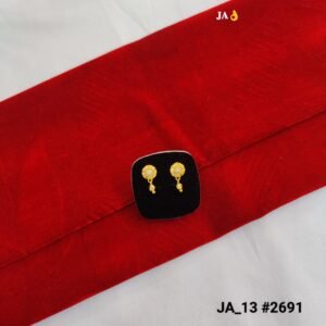 Gold-Finish Swirl Flower Earrings  DN - 2691