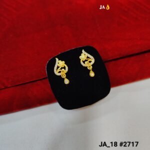 Gold-Toned Floral Drop Earrings for Women  DN - 2717