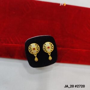 Royal Gold-Plated Circular Lattice Earrings DN - 2720
